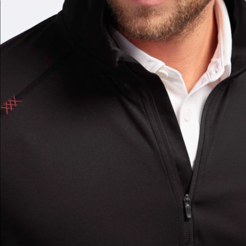 Rhone 1/4 Zip Black Pullover - Medium